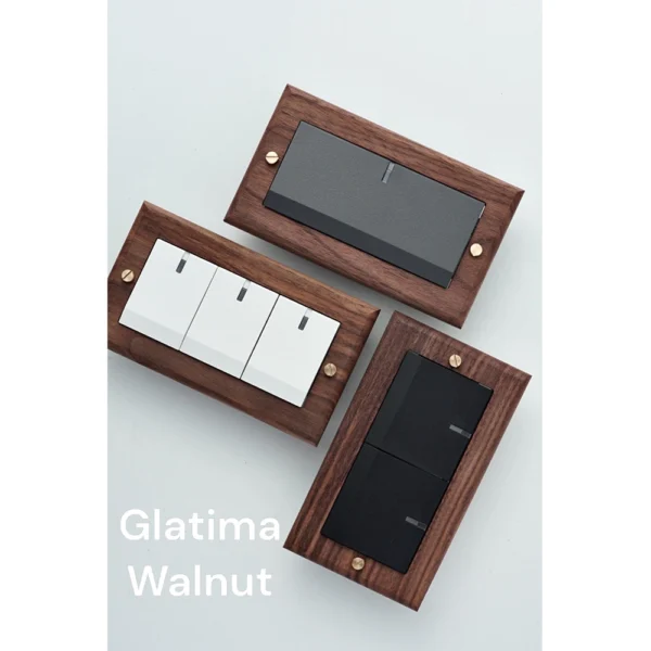 switchpapa螺絲式黑胡桃框 適用GLATIMA switchpapa螺絲式黑胡桃框 適用GLATIMA