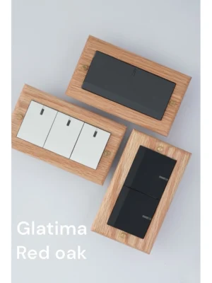 switchpapa螺絲式紅橡木框 適用GLATIMA (60)