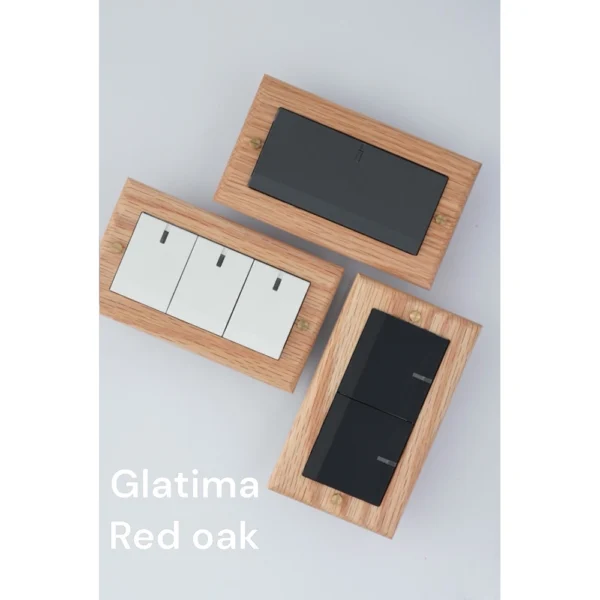switchpapa螺絲式紅橡木框 適用GLATIMA (60) switchpapa螺絲式紅橡木框 適用GLATIMA (60)